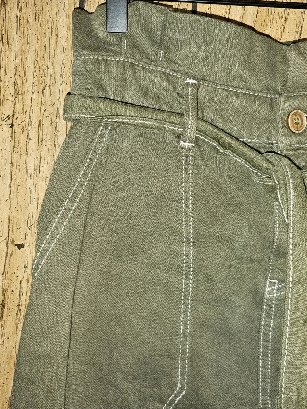 FREE PEOPLE Green Splendor In The Grass Belted Mini Skirt - Size 4